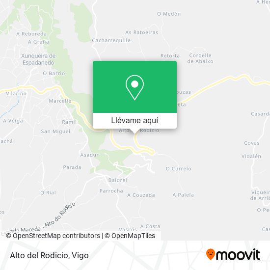 Mapa Alto del Rodicio