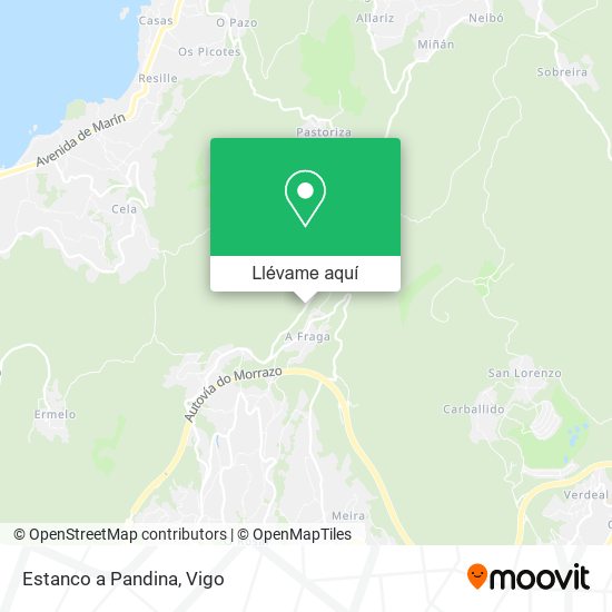 Mapa Estanco a Pandina