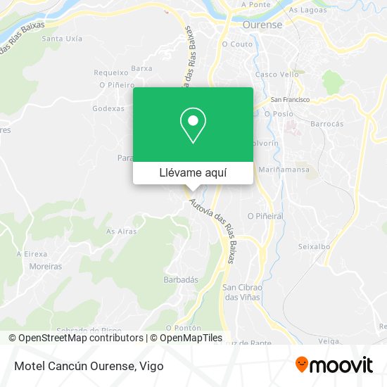 Mapa Motel Cancún Ourense