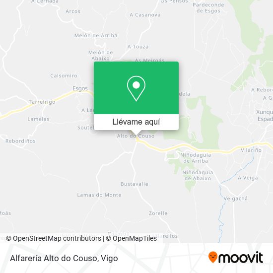 Mapa Alfarería Alto do Couso