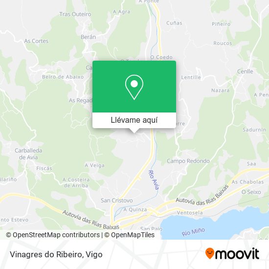 Mapa Vinagres do Ribeiro