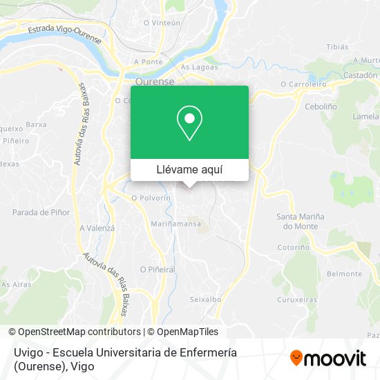 Mapa Uvigo - Escuela Universitaria de Enfermería (Ourense)