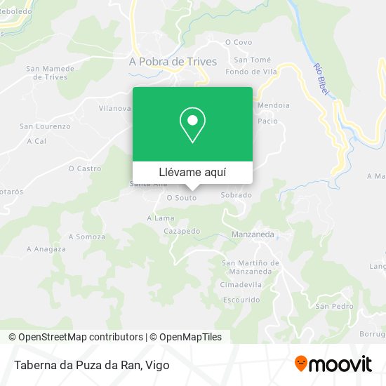 Mapa Taberna da Puza da Ran