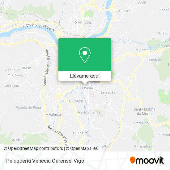 Mapa Peluquería Venecia Ourense