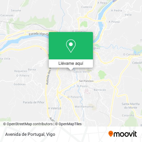 Mapa Avenida de Portugal