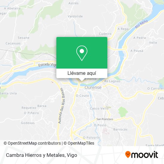 Mapa Cambra Hierros y Metales