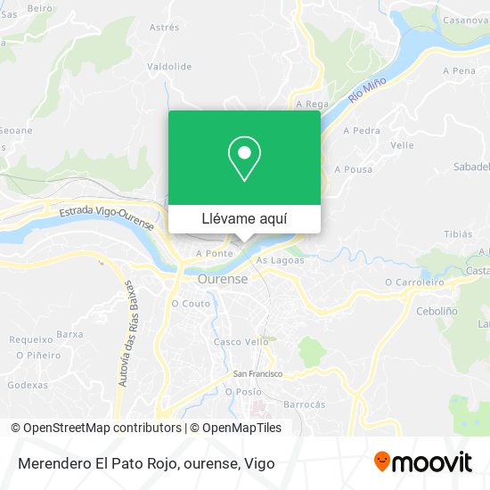 Mapa Merendero El Pato Rojo, ourense