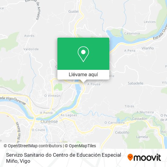 Mapa Servizo Sanitario do Centro de Educación Especial Miño