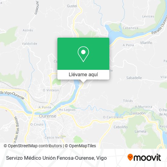 Mapa Servizo Médico Unión Fenosa-Ourense