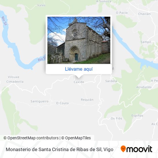 Mapa Monasterio de Santa Cristina de Ribas de Sil