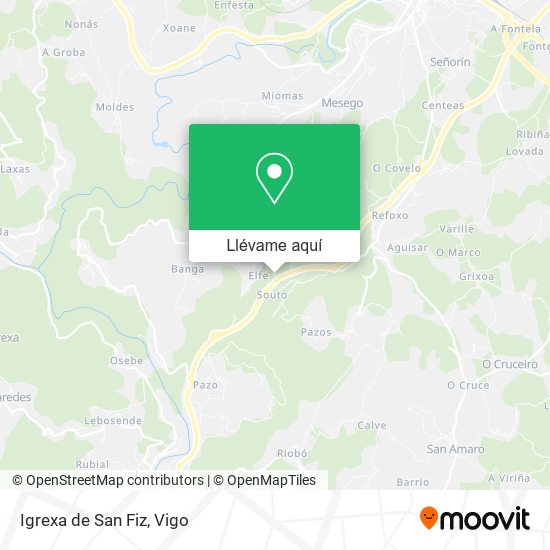 Mapa Igrexa de San Fiz