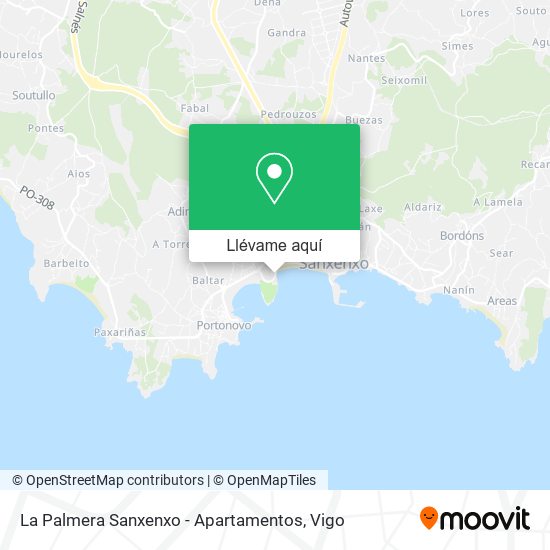 Mapa La Palmera Sanxenxo - Apartamentos