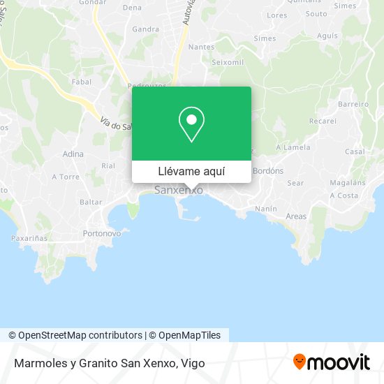 Mapa Marmoles y Granito San Xenxo