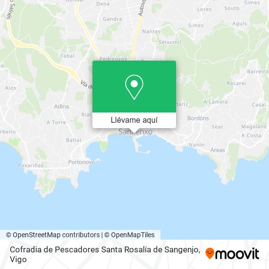 Mapa Cofradia de Pescadores Santa Rosalía de Sangenjo