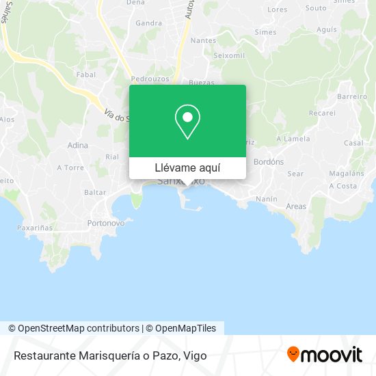 Mapa Restaurante Marisquería o Pazo