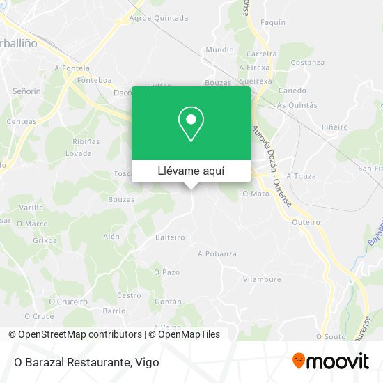 Mapa O Barazal Restaurante