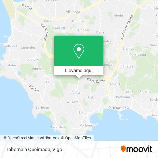 Mapa Taberna a Queimada