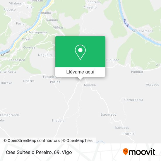 Mapa Cíes Suites o Pereiro, 69