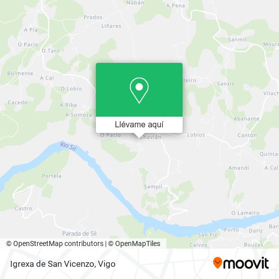 Mapa Igrexa de San Vicenzo