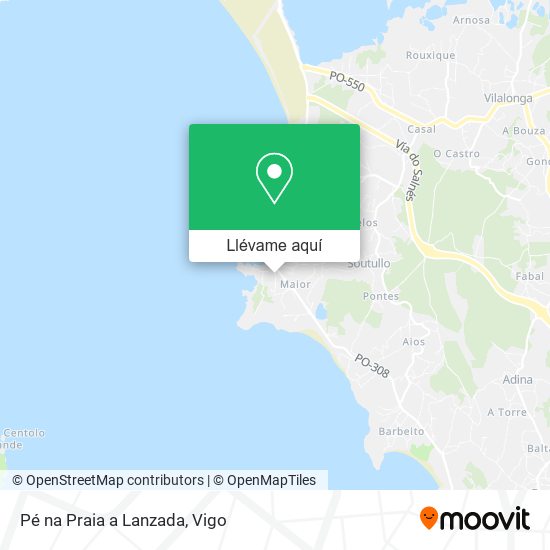 Mapa Pé na Praia a Lanzada