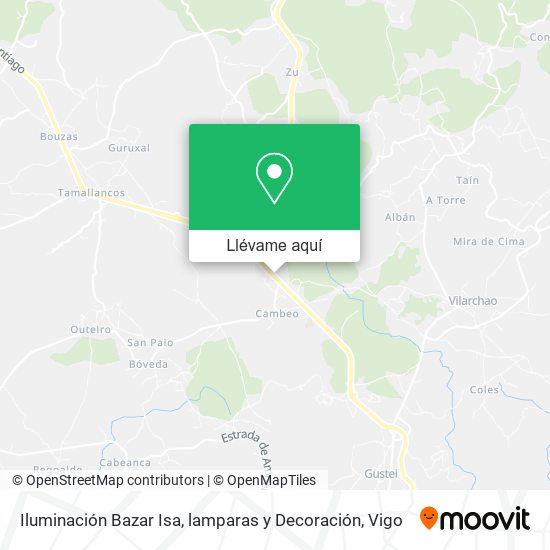 Mapa Iluminación Bazar Isa, lamparas y Decoración
