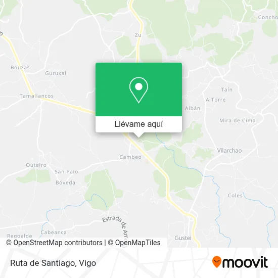 Mapa Ruta de Santiago