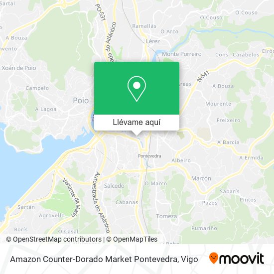 Mapa Amazon Counter-Dorado Market Pontevedra