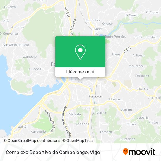 Mapa Complexo Deportivo de Campolongo