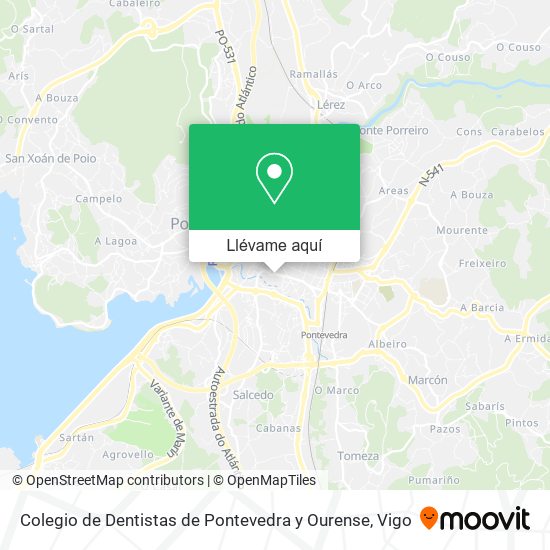 Mapa Colegio de Dentistas de Pontevedra y Ourense