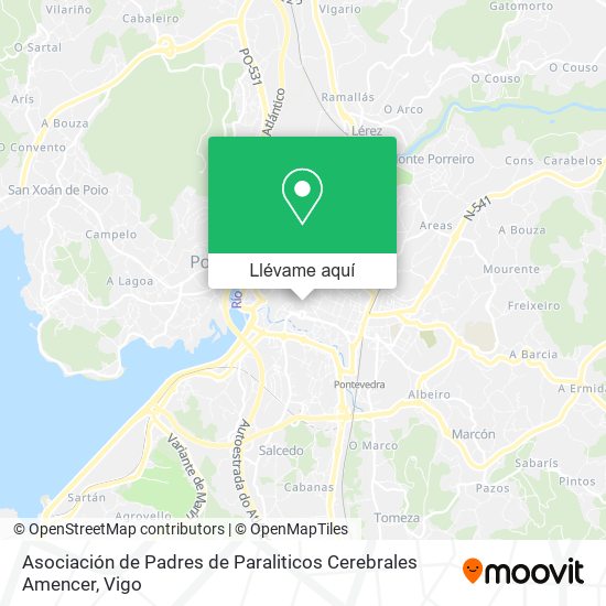 Mapa Asociación de Padres de Paraliticos Cerebrales Amencer