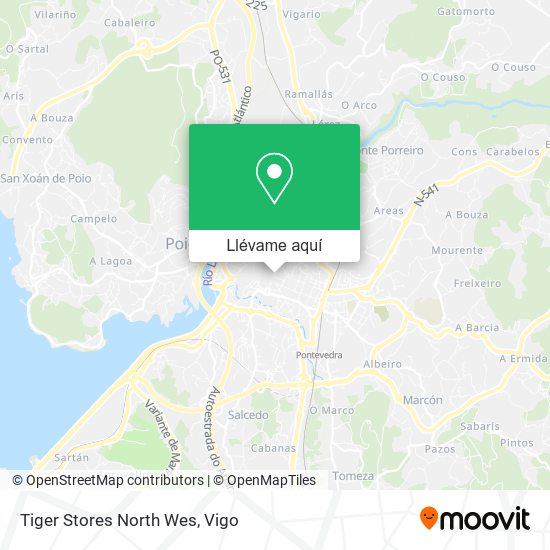 Mapa Tiger Stores North Wes