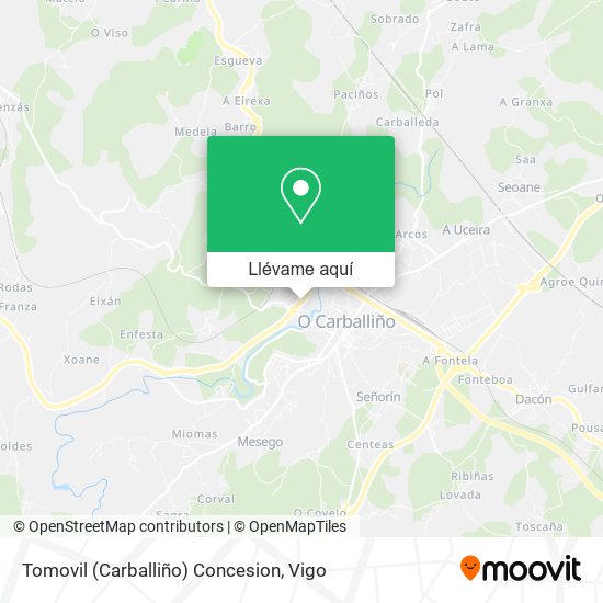 Mapa Tomovil (Carballiño) Concesion