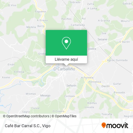 Mapa Café Bar Carral S.C.