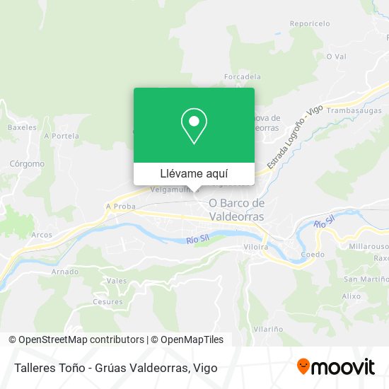 Mapa Talleres Toño - Grúas Valdeorras