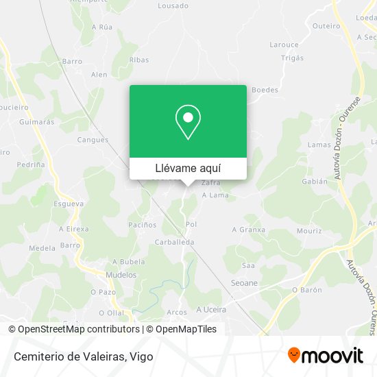 Mapa Cemiterio de Valeiras