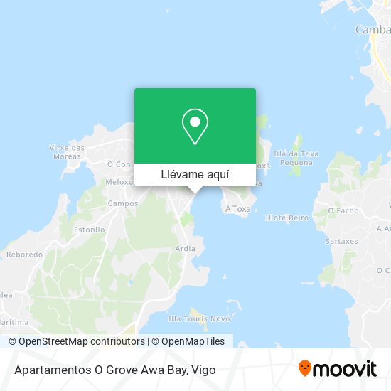 Mapa Apartamentos O Grove Awa Bay