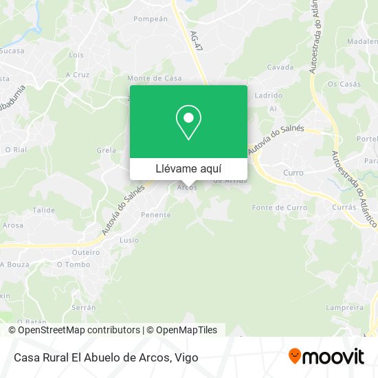 Mapa Casa Rural El Abuelo de Arcos