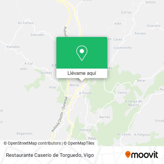 Mapa Restaurante Caserío de Torguedo