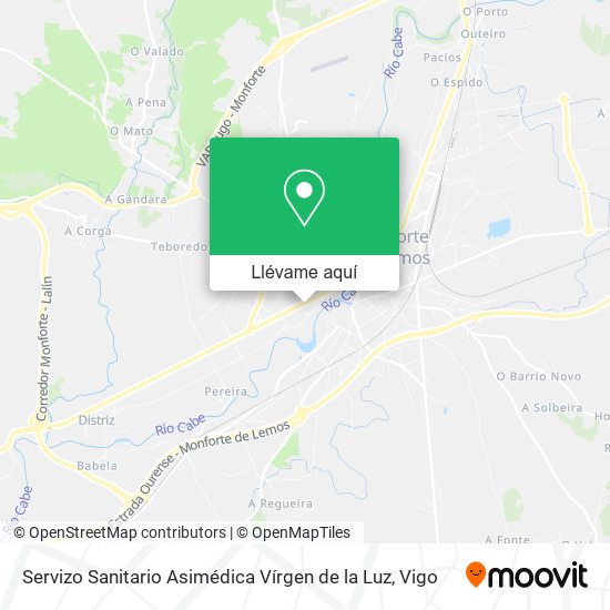 Mapa Servizo Sanitario Asimédica Vírgen de la Luz