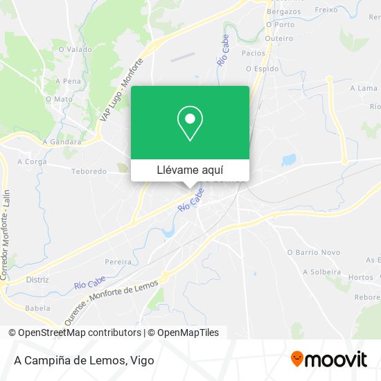 Mapa A Campiña de Lemos