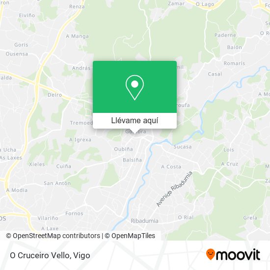 Mapa O Cruceiro Vello