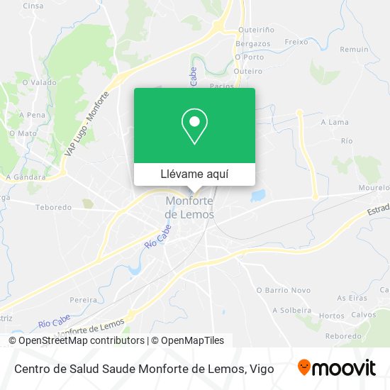 Mapa Centro de Salud Saude Monforte de Lemos