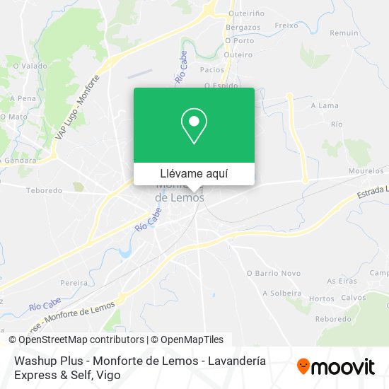 Mapa Washup Plus - Monforte de Lemos - Lavandería Express & Self