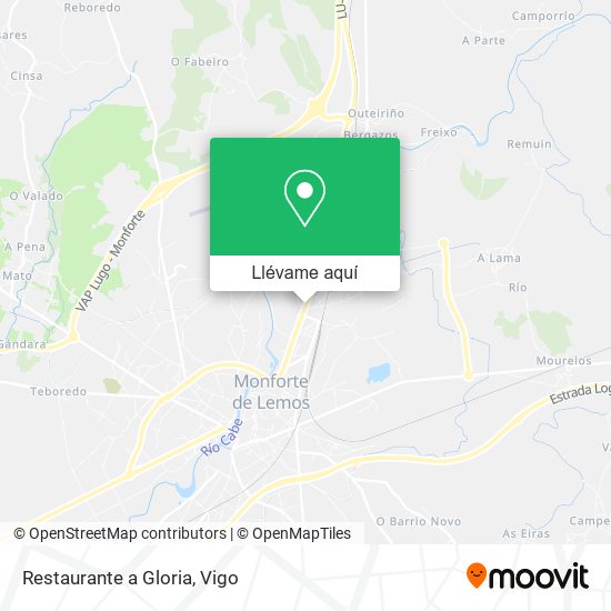 Mapa Restaurante a Gloria