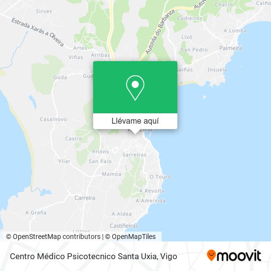 Mapa Centro Médico Psicotecnico Santa Uxia