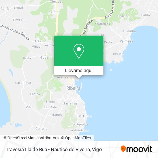 Mapa Travesía Illa de Rúa - Náutico de Riveira