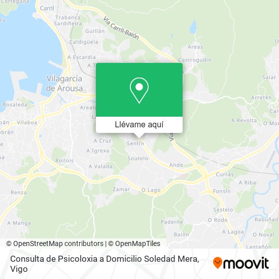 Mapa Consulta de Psicoloxia a Domicilio Soledad Mera