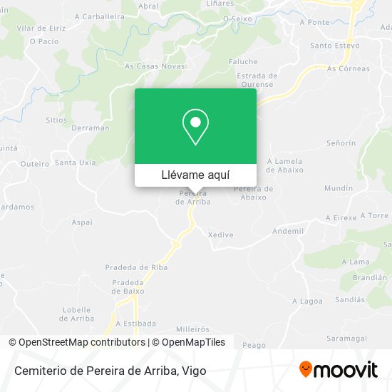 Mapa Cemiterio de Pereira de Arriba
