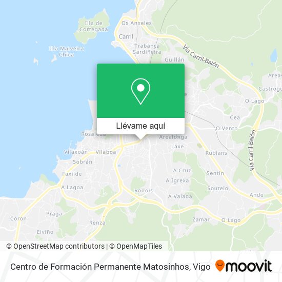Mapa Centro de Formación Permanente Matosinhos
