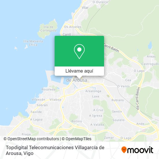 Mapa Topdigital Telecomunicaciones Villagarcía de Arousa